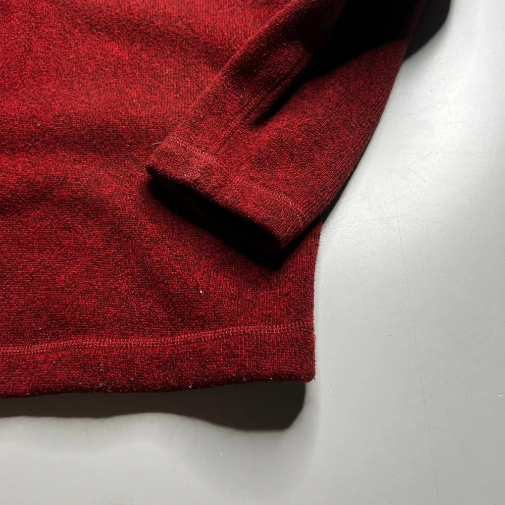 The North Face Mens Gordon Lyons 1/4 Zip Fleece Pullover Red Heather Small